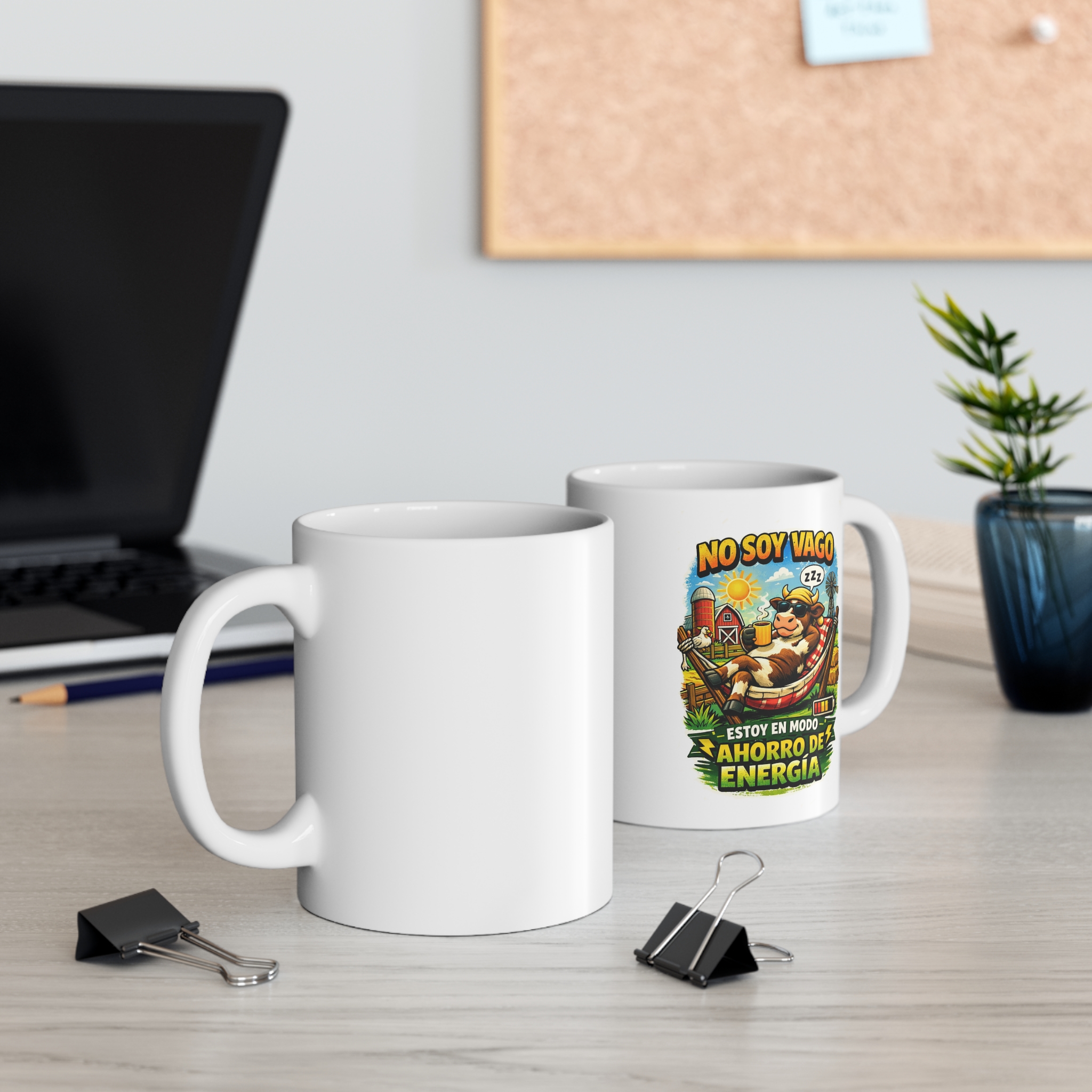 Taza de cerámica de 325 ml. - No soy vago, estoy en modo ahorro de energía - Imagen 2