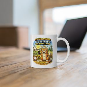 Taza de cerámica de 325 ml. - Soy multitarea: Me estreso por todo a la vez