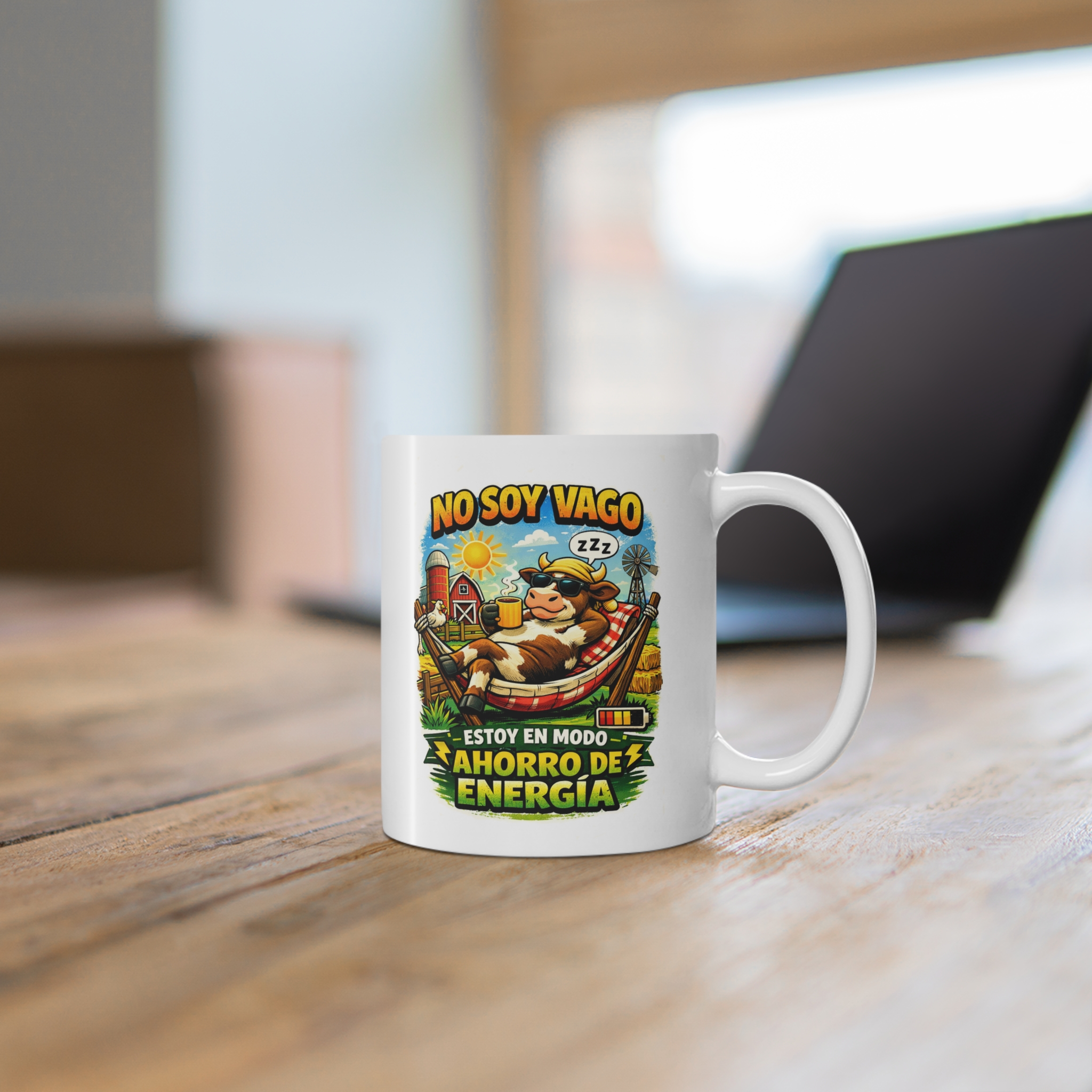 Taza de cerámica de 325 ml. - No soy vago, estoy en modo ahorro de energía