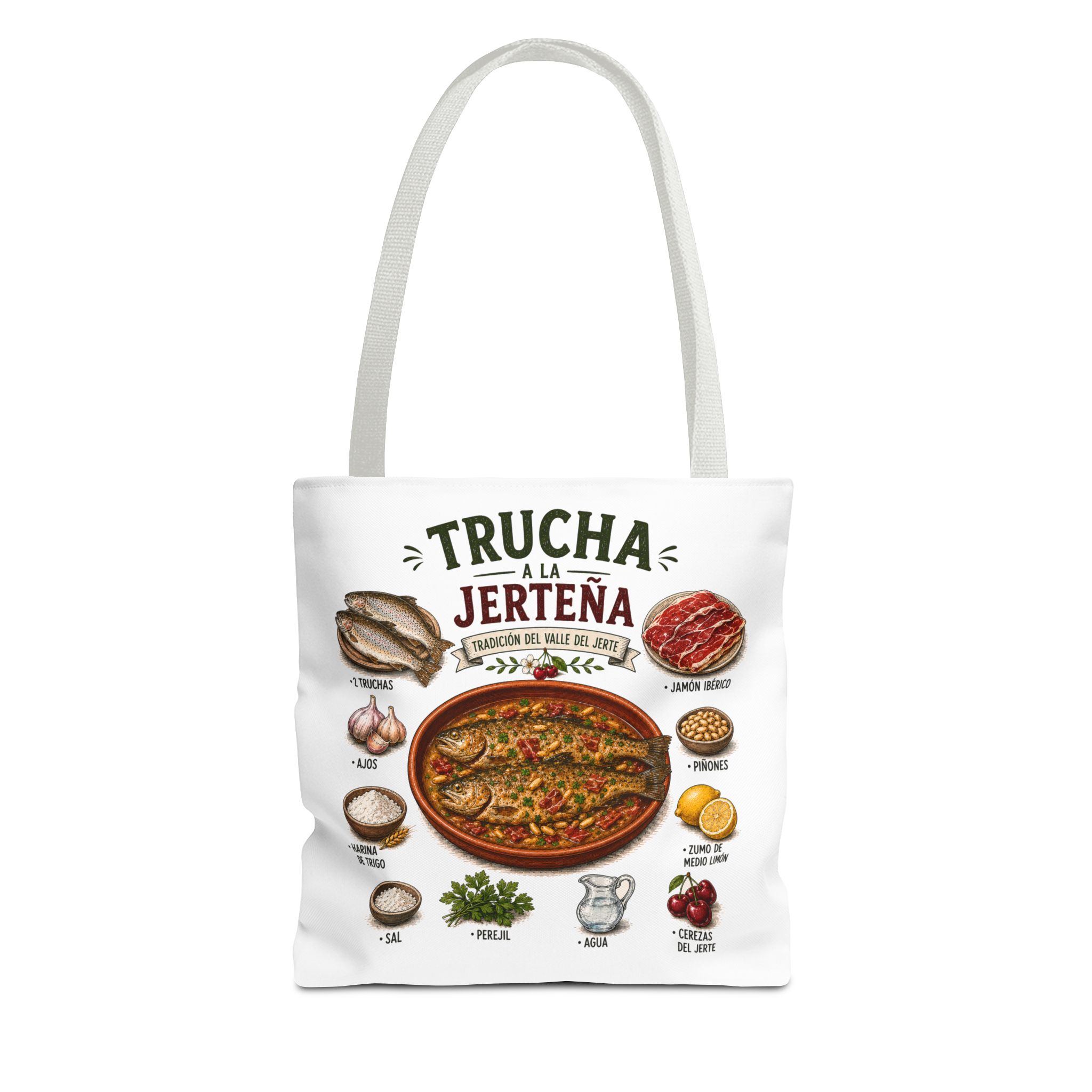 Talega con Ingredientes de Trucha a la Jerteña