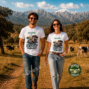 Colección "La Pandilla" - La jefa es la vaca | Camiseta humor original unisex | Humor rural extremeño 100% algodón