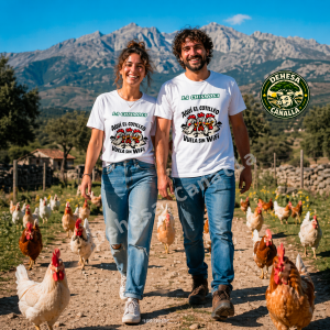 Colección "La Pandilla" - La chismosa es la gallina | Camiseta humor original unisex | Humor rural extremeño 100% algodón