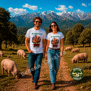 Colección "La Pandilla" - El disfrutón es el cerdo | Camiseta humor original unisex | Humor rural extremeño 100% algodón