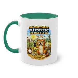 Taza de café 2 Tonos — Soy multitarea, me estreso por todo a la vez
