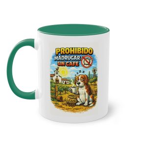 Taza de café 2 Tonos — Prohibido madrugar sin café